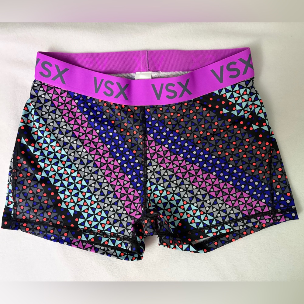 VSX Women's Athletic Shorts - Purple and Black Geometric